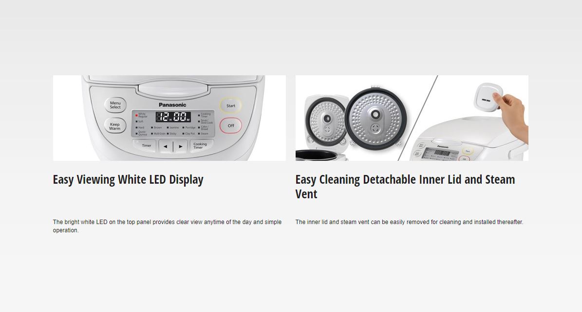 PANASONIC JAR RICE COOKER (1.8L) SRCN188WSK